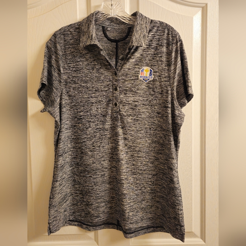 Women's Under Armour Grey Short Sleeve Polo Golf Shirt